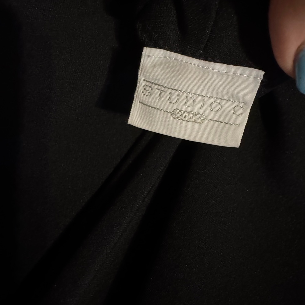 SIMPLE, CLASSY & STYLISH  BLACK DRESS/COWL NECKLINE    SIZE: 16   #CL - Picture 5 of 6